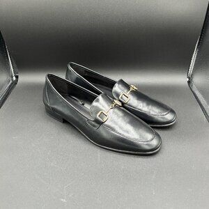 Mango Buckle Leather Apron-Toe Flat Size 41 EU